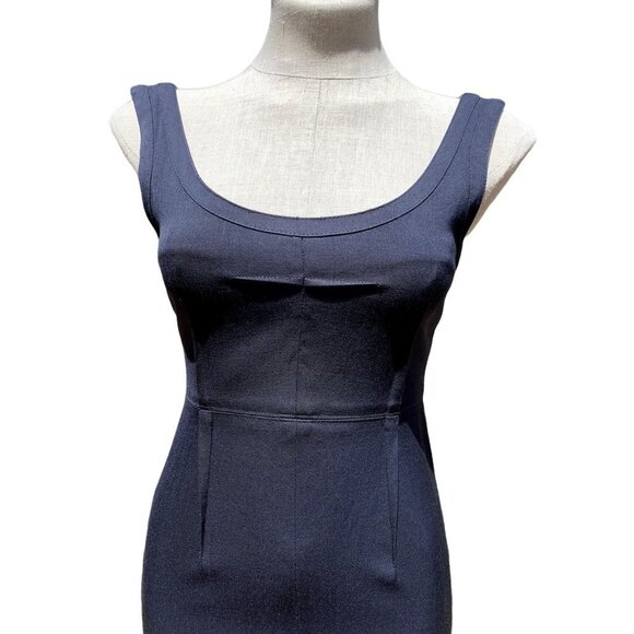 Theory Wool Jumper Dress Midnight Blue Black Size 2 - Picture 2 of 11